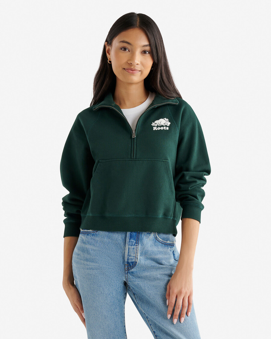 organic cooper half zip