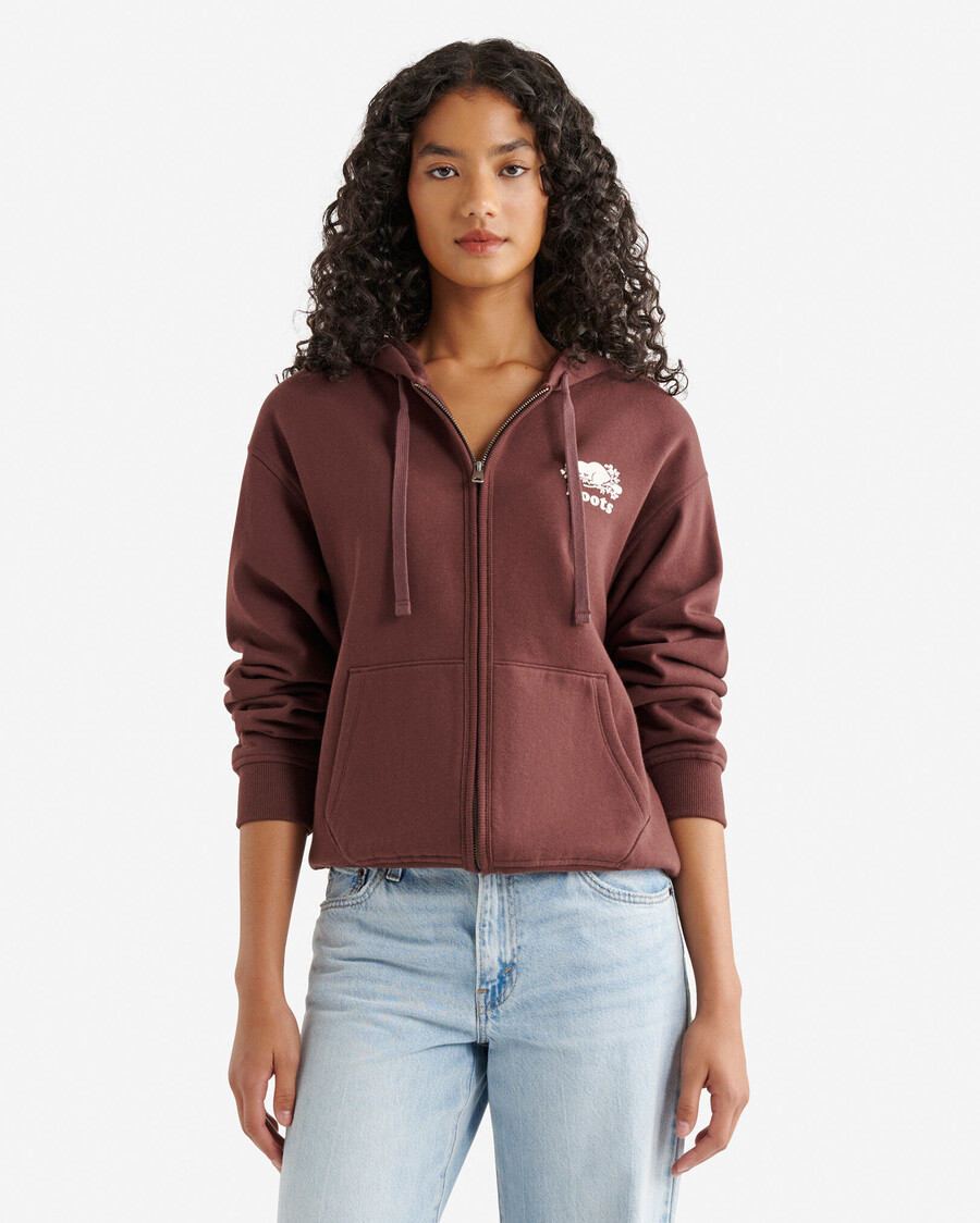 sudadera con capucha orgánica original relajada y con cremallera completa