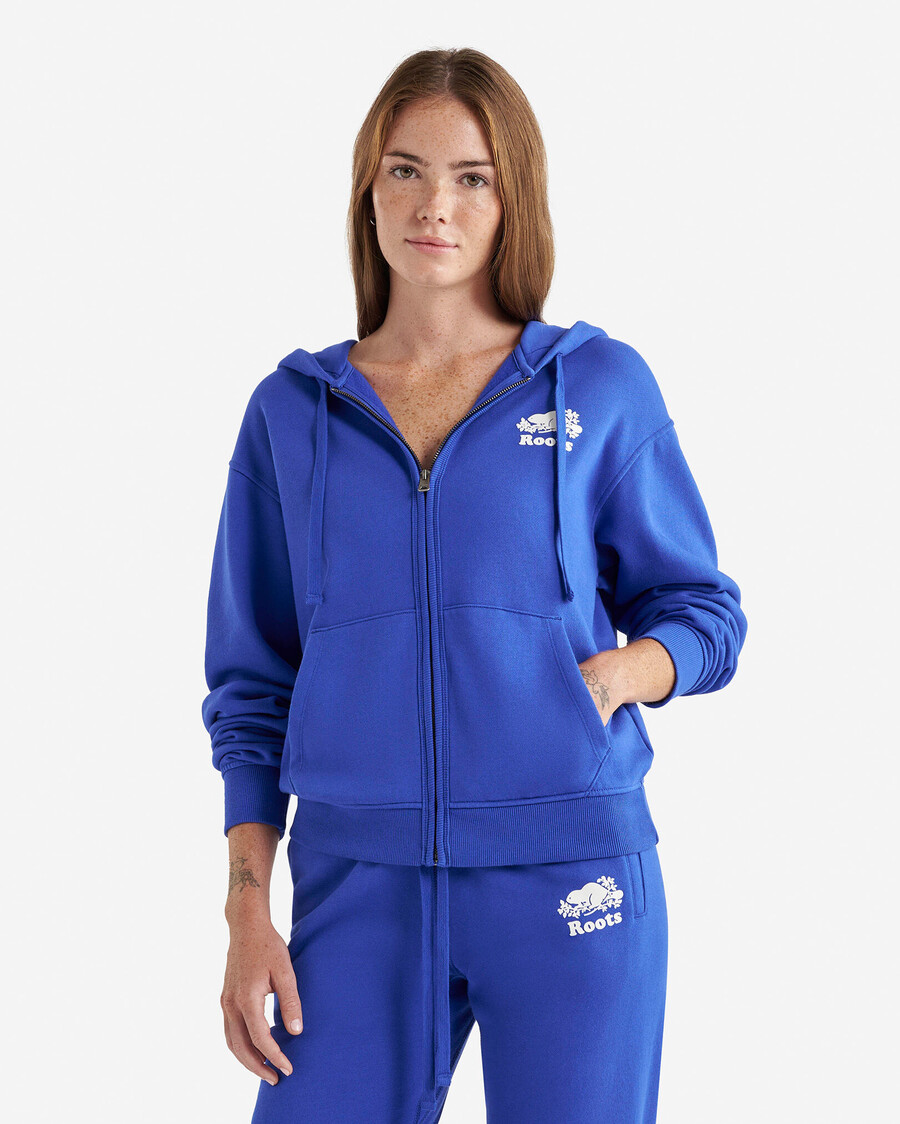 sudadera con capucha orgánica original relajada y con cremallera completa