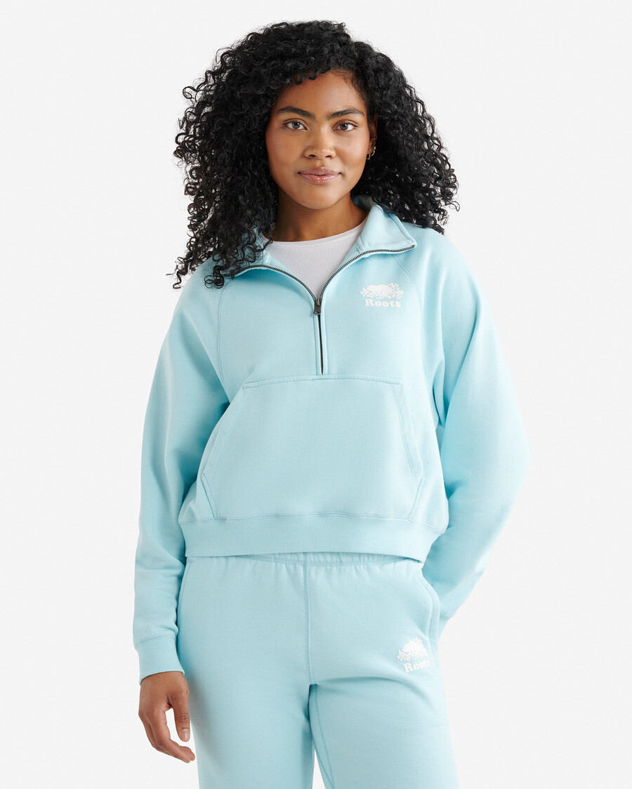 organic cooper half zip