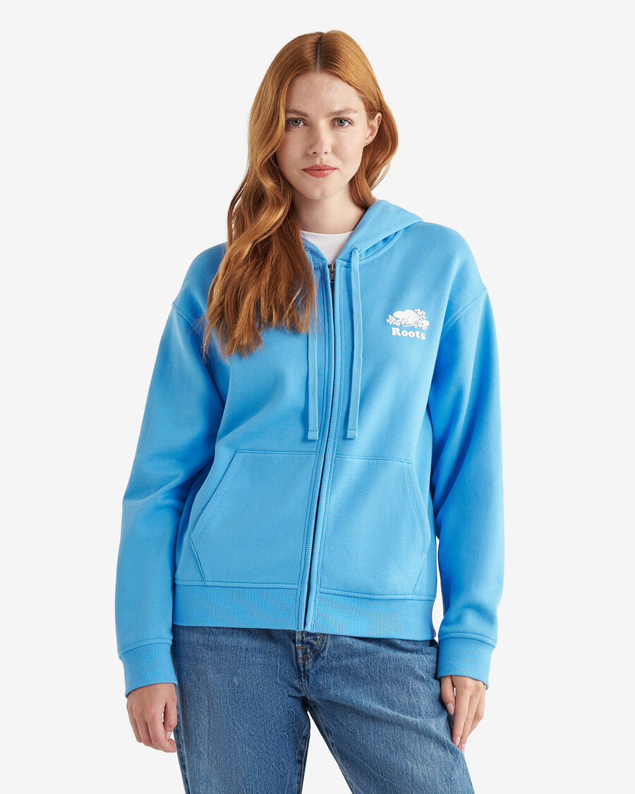 sudadera con capucha orgánica original relajada y con cremallera completa
