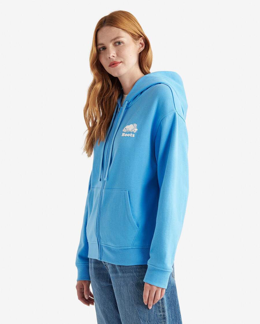 sudadera con capucha orgánica original relajada y con cremallera completa