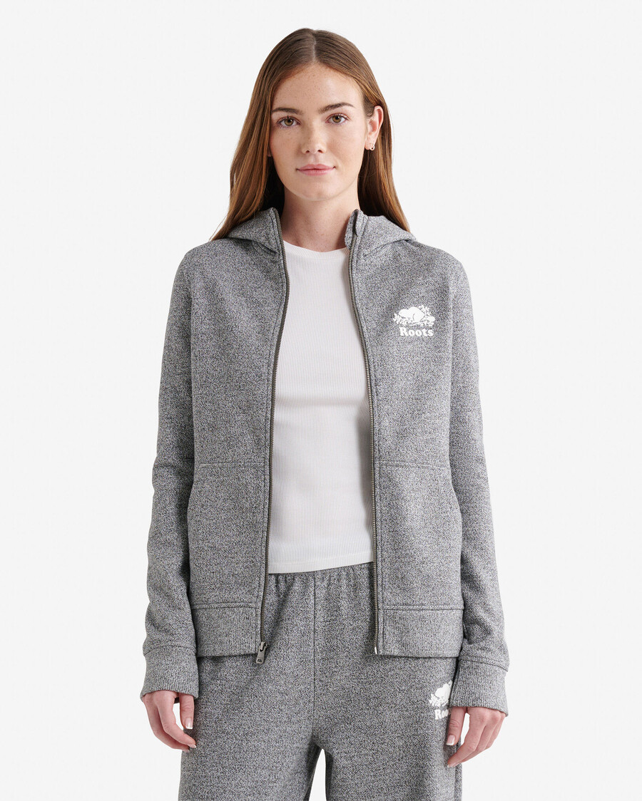 sudadera con capucha y cremallera completa organic cooper slim