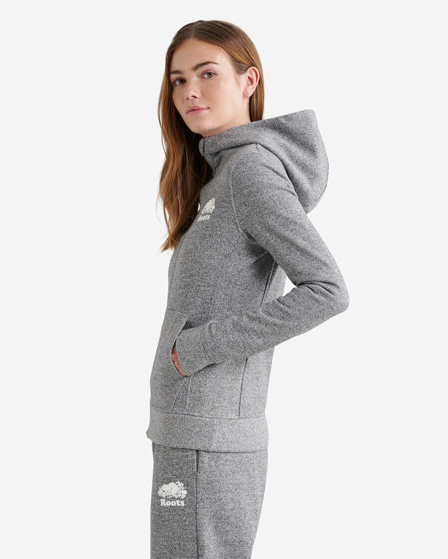 sudadera con capucha y cremallera completa organic cooper slim