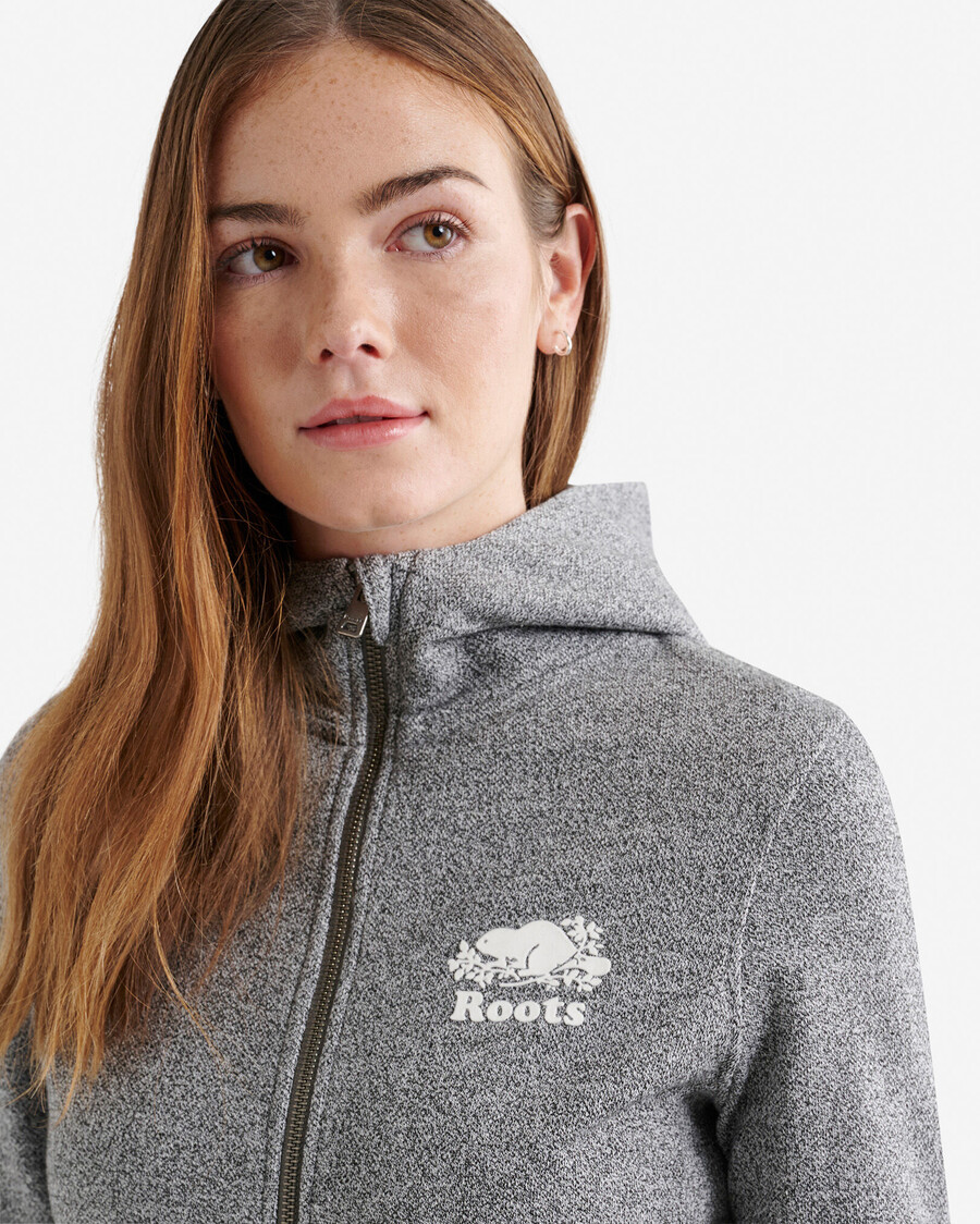 sudadera con capucha y cremallera completa organic cooper slim