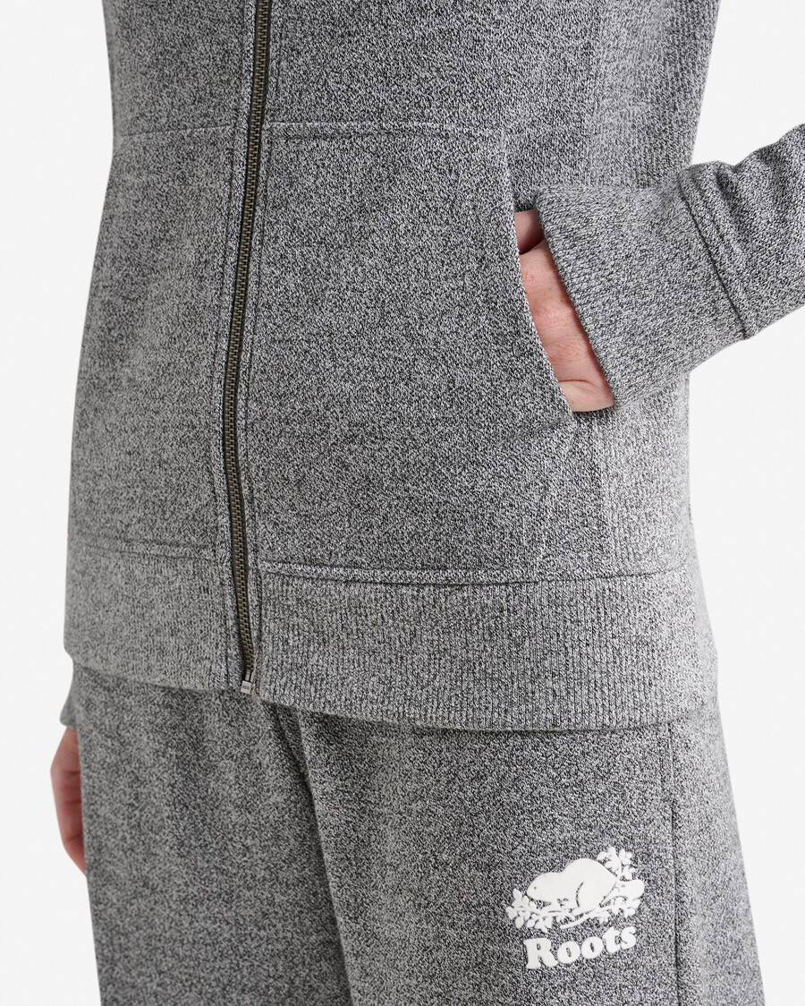 sudadera con capucha y cremallera completa organic cooper slim