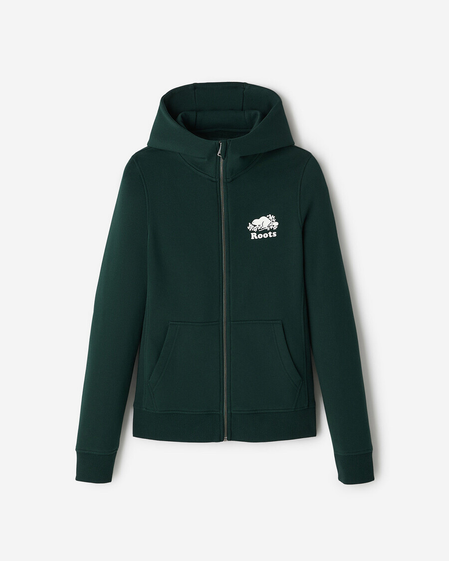 sudadera con capucha y cremallera completa organic cooper slim