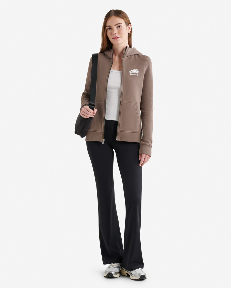 sudadera con capucha y cremallera completa organic cooper slim