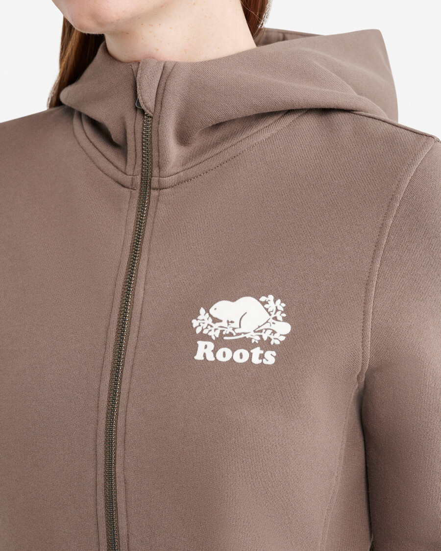 sudadera con capucha y cremallera completa organic cooper slim