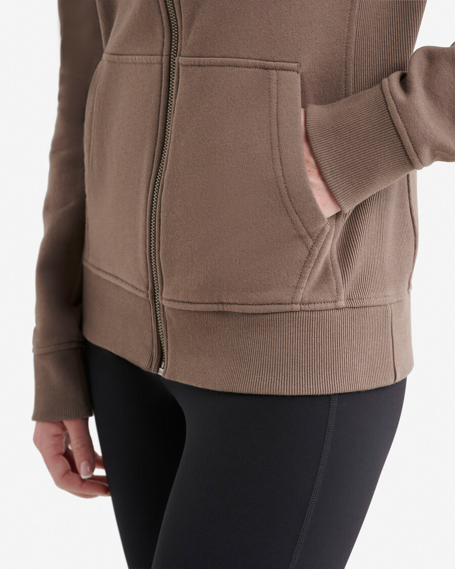 sudadera con capucha y cremallera completa organic cooper slim