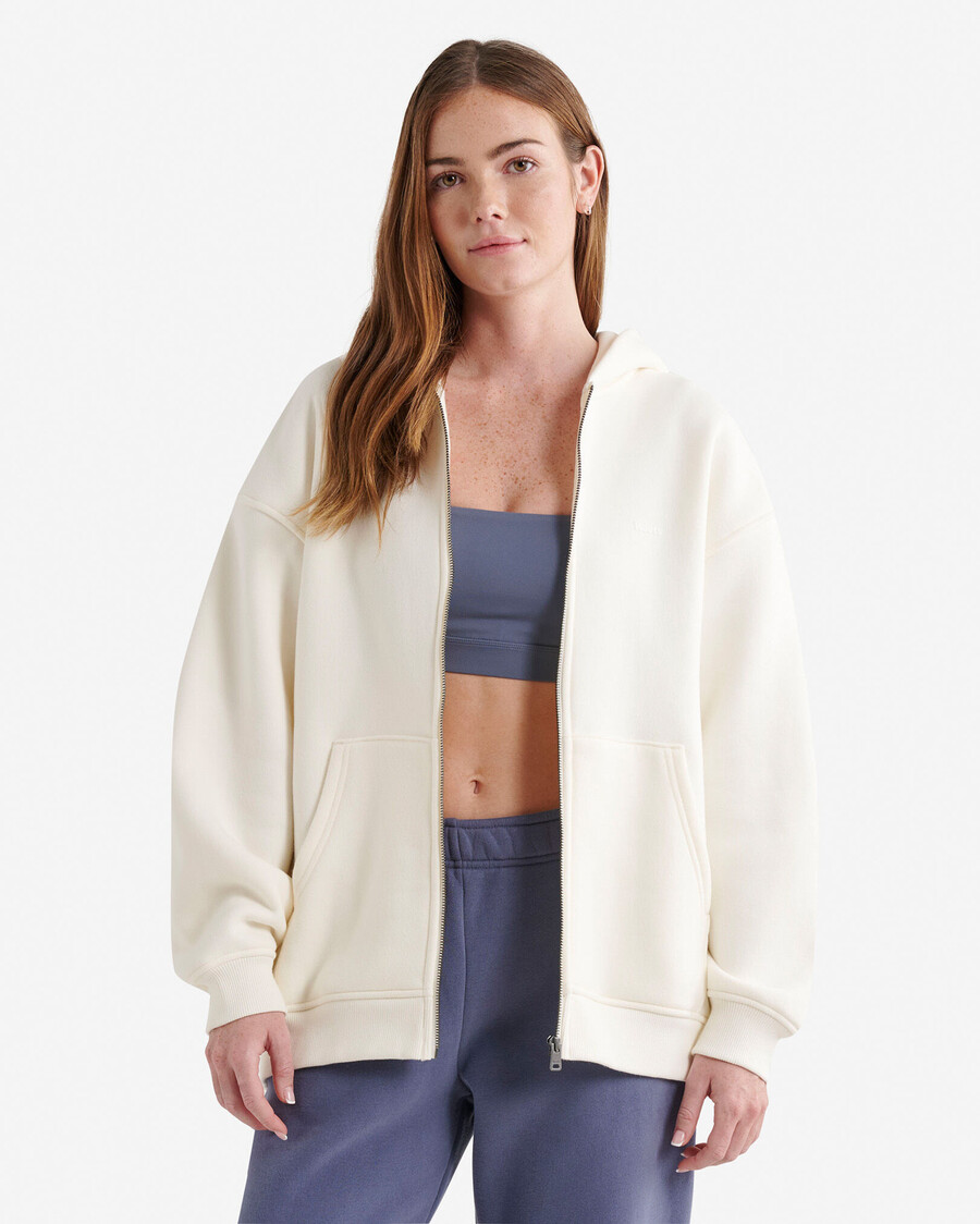 sudadera con capucha y cremallera completa cloud long