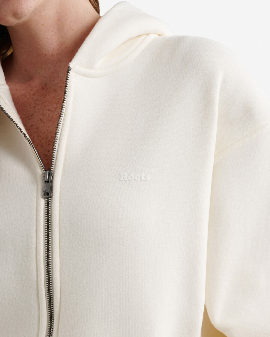 sudadera con capucha y cremallera completa cloud long