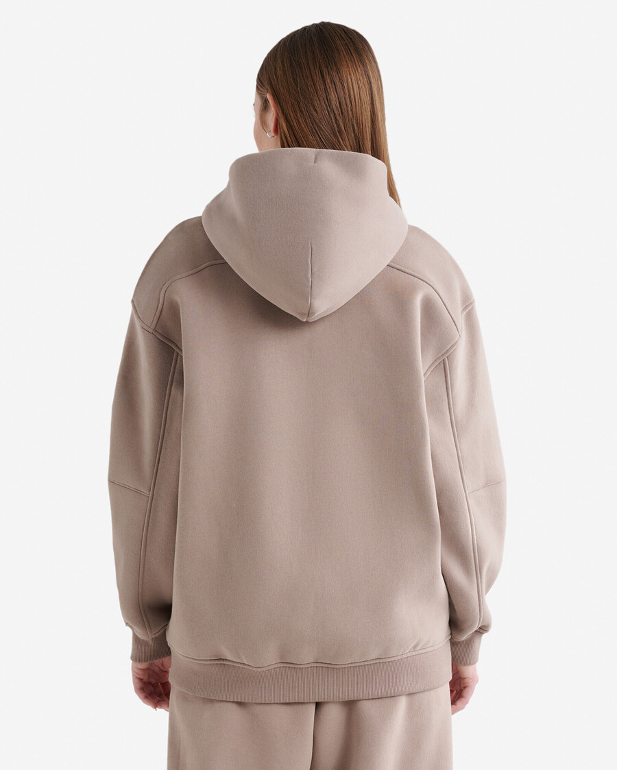 sudadera con capucha y cremallera completa cloud long