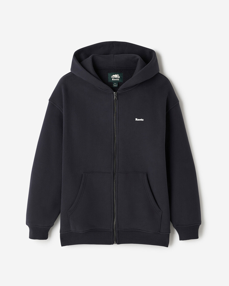 sudadera con capucha y cremallera completa cloud long