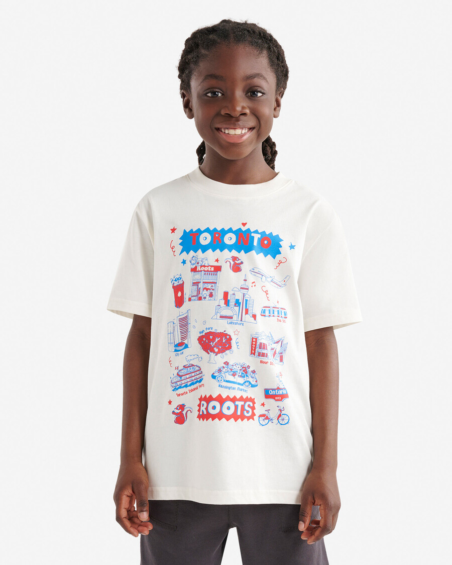 camiseta infantil roots cities