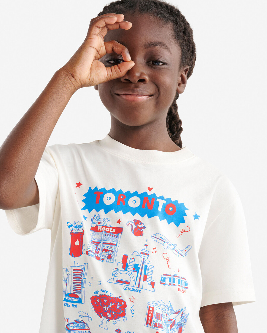 camiseta infantil roots cities