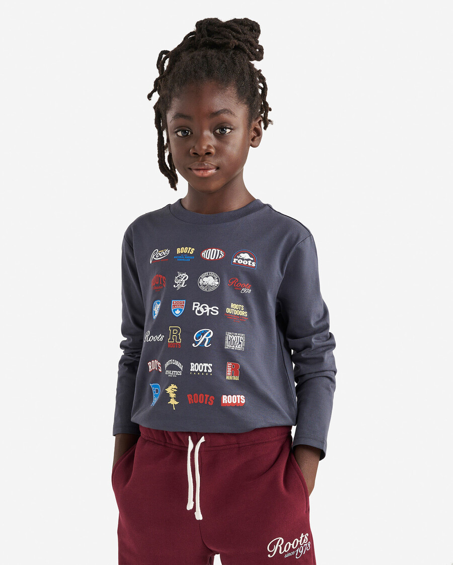 camiseta de manga larga con gráfico de leyendas para niños