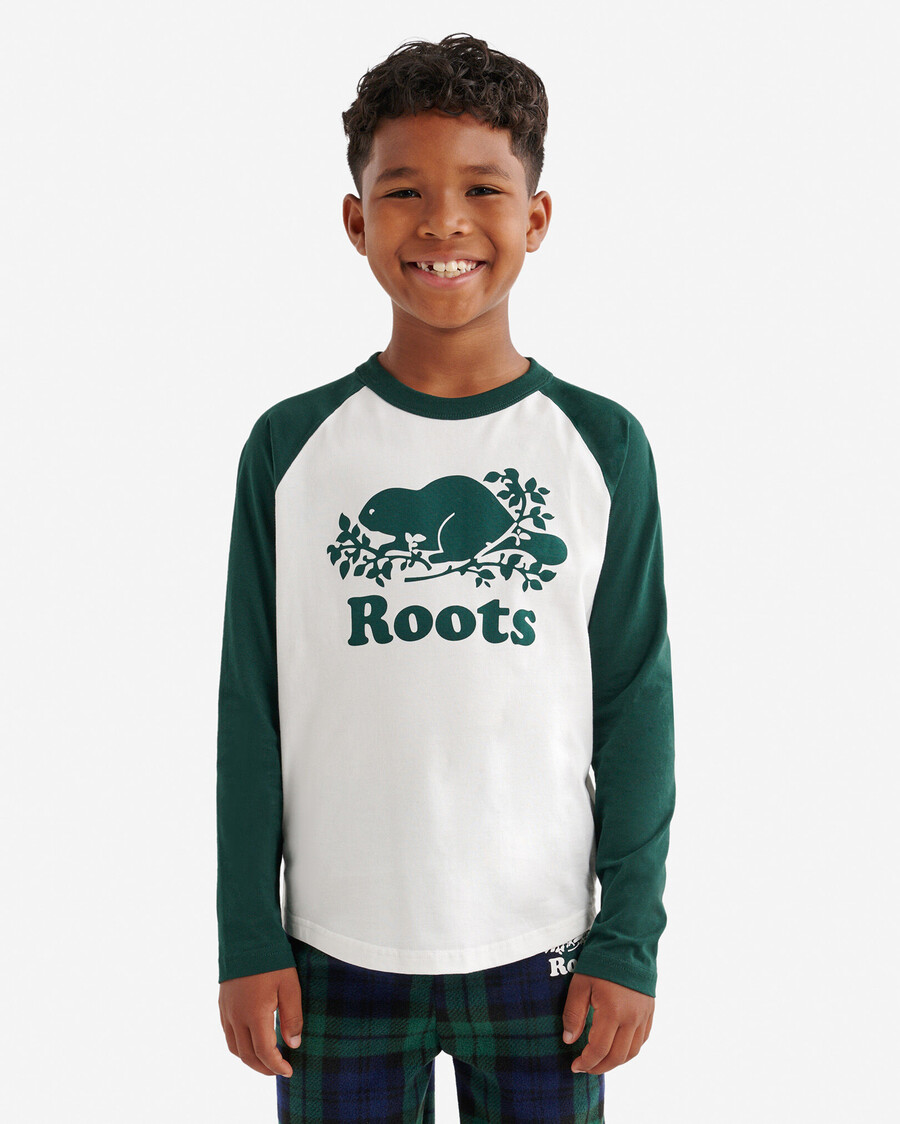 camiseta de béisbol infantil de cooper orgánico