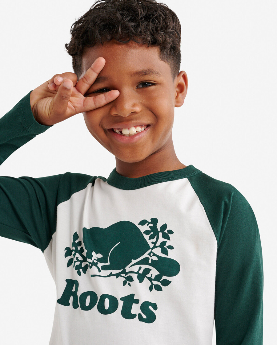 camiseta de béisbol infantil de cooper orgánico