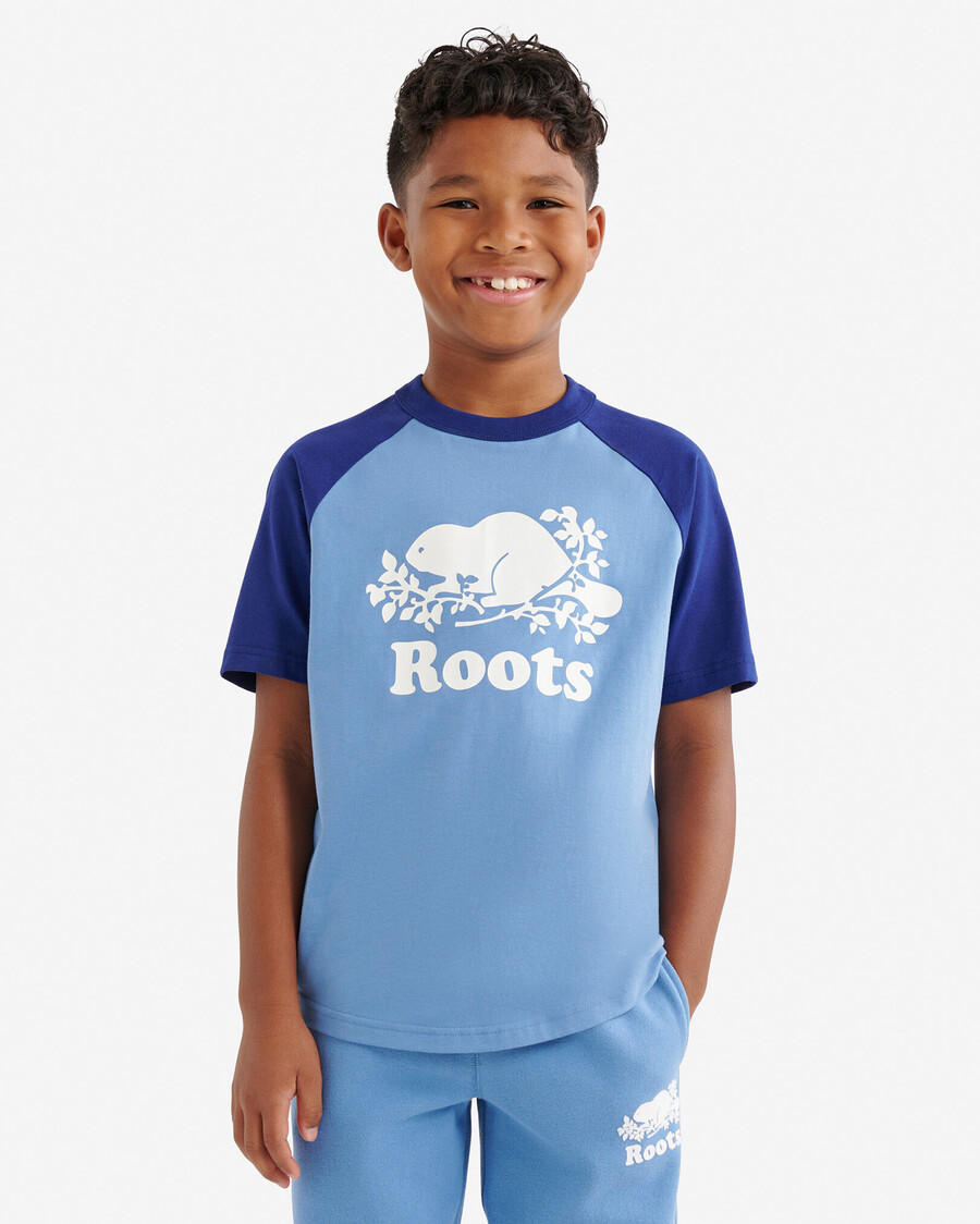 camiseta de béisbol de manga corta para niños cooper