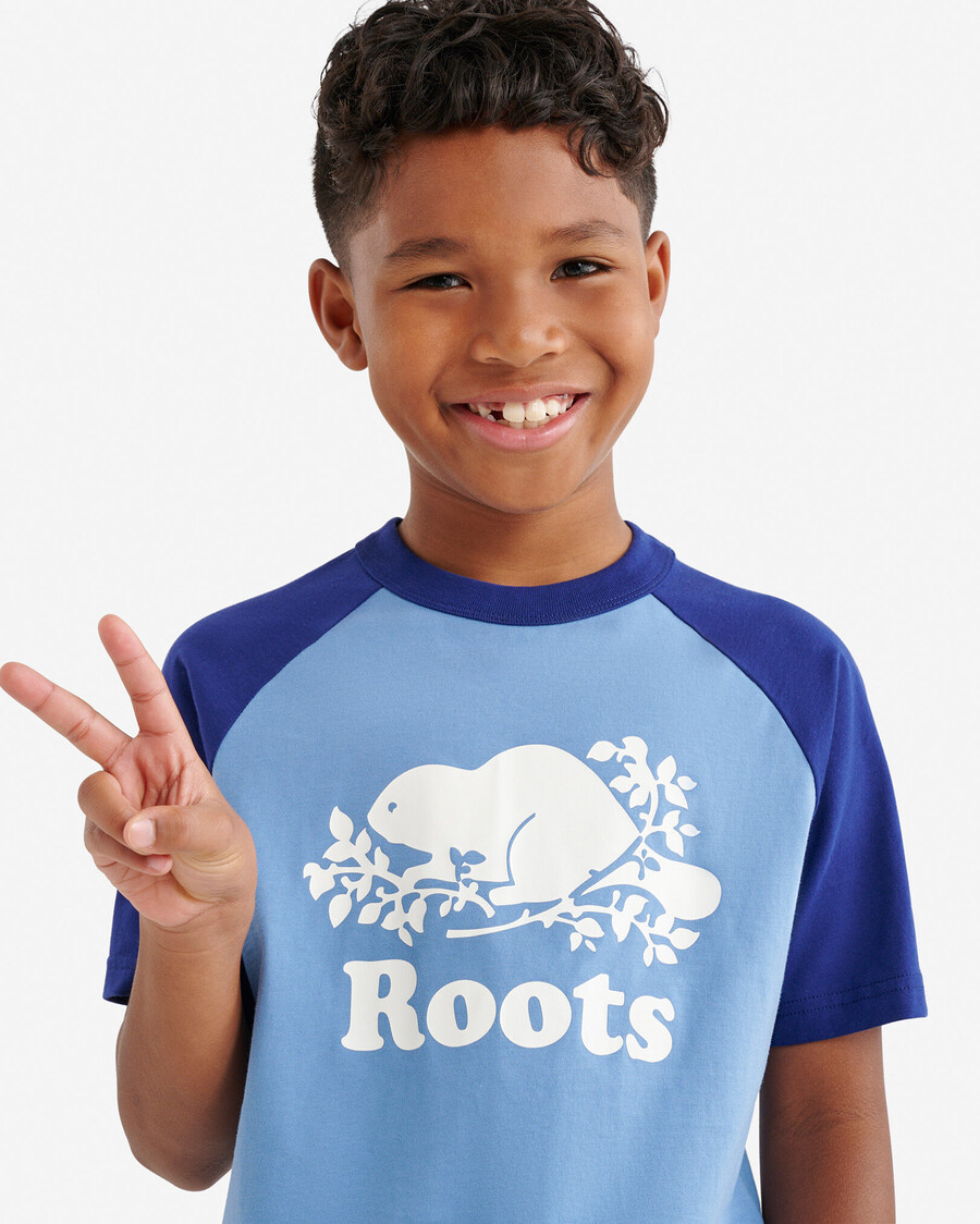 camiseta de béisbol de manga corta para niños cooper