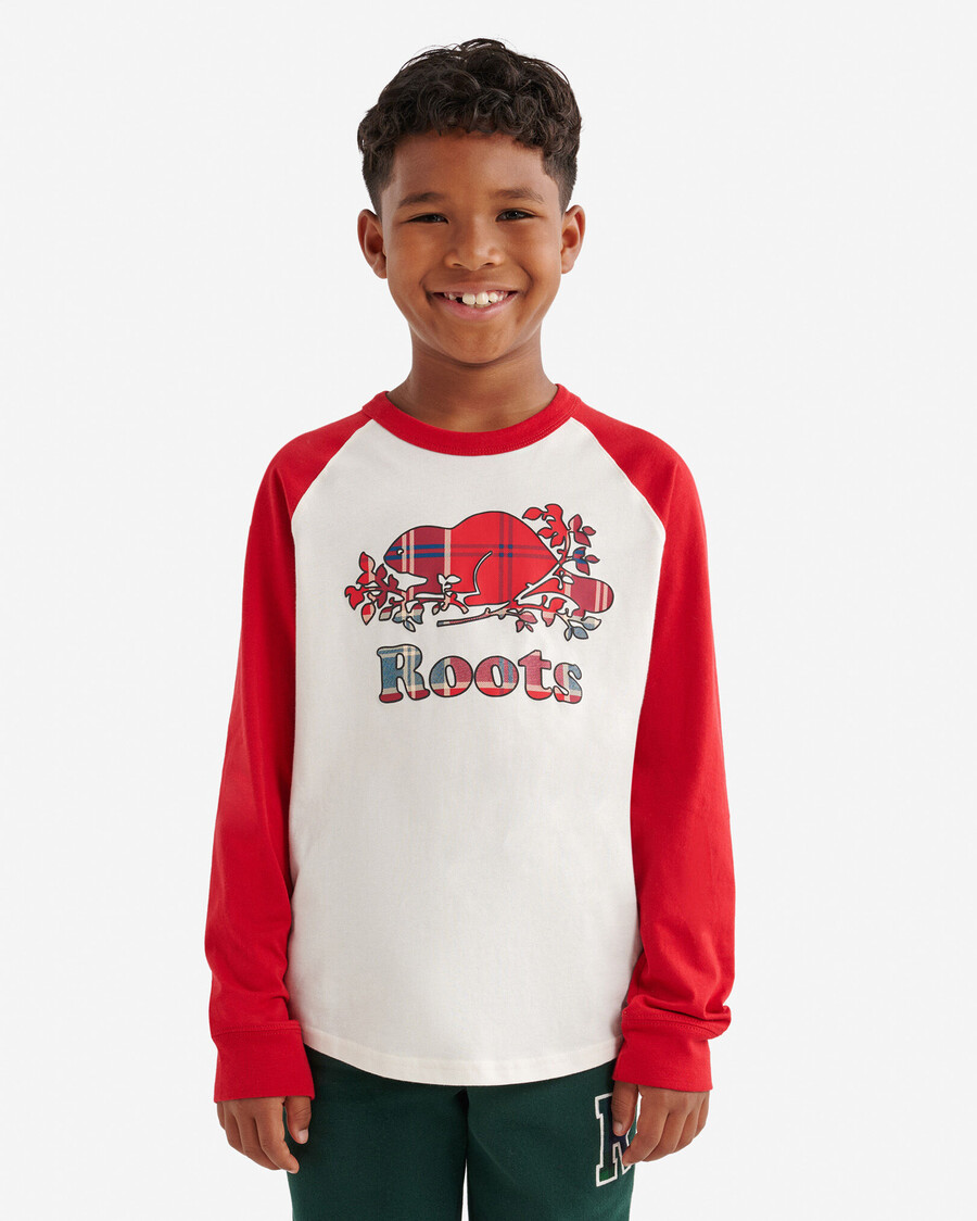 camiseta de béisbol a cuadros para niños