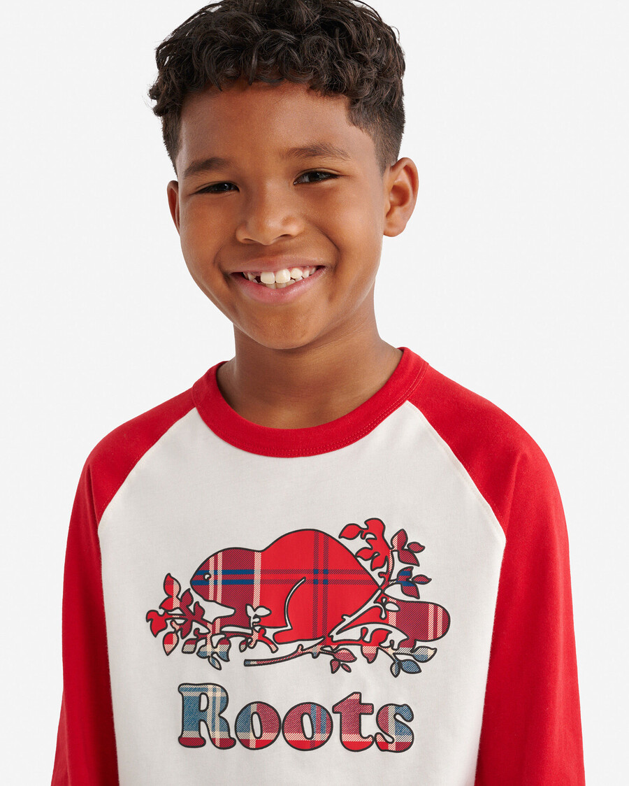 camiseta de béisbol a cuadros para niños