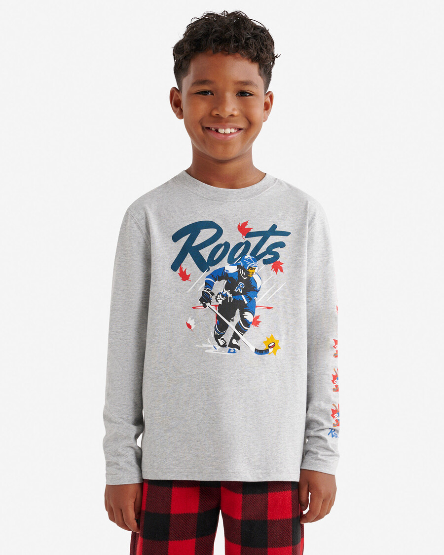 camiseta de manga larga de hockey para niños