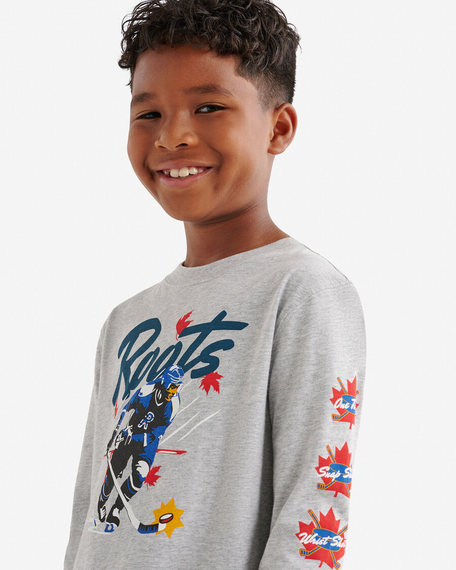 camiseta de manga larga de hockey para niños