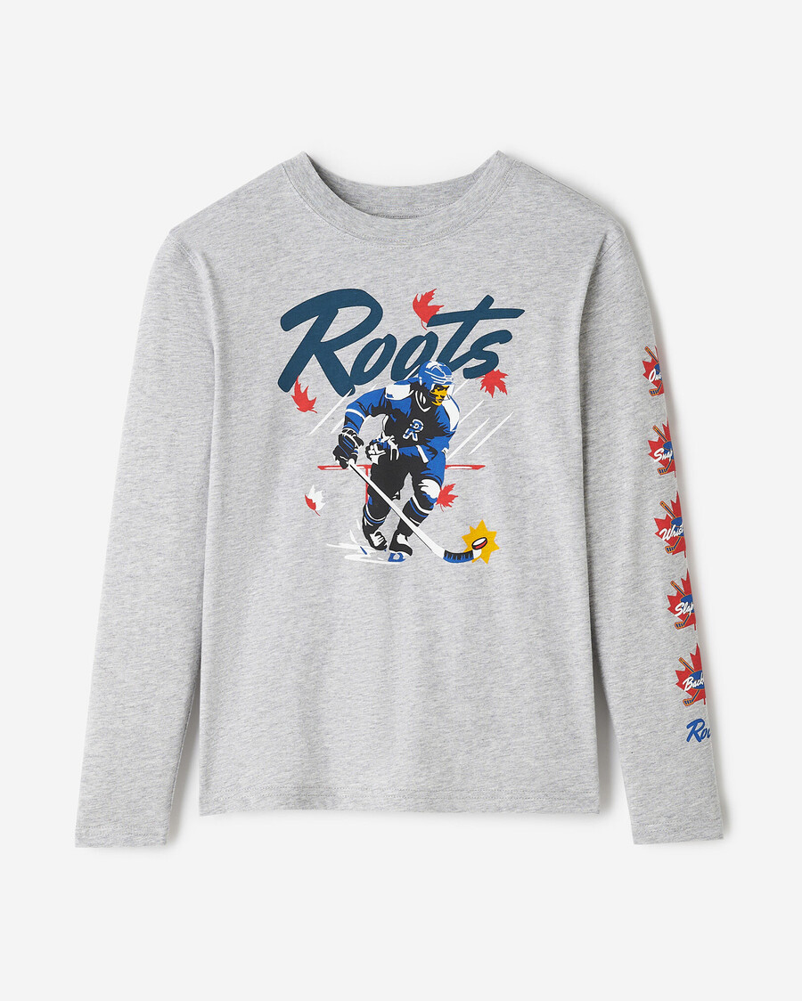 camiseta de manga larga de hockey para niños
