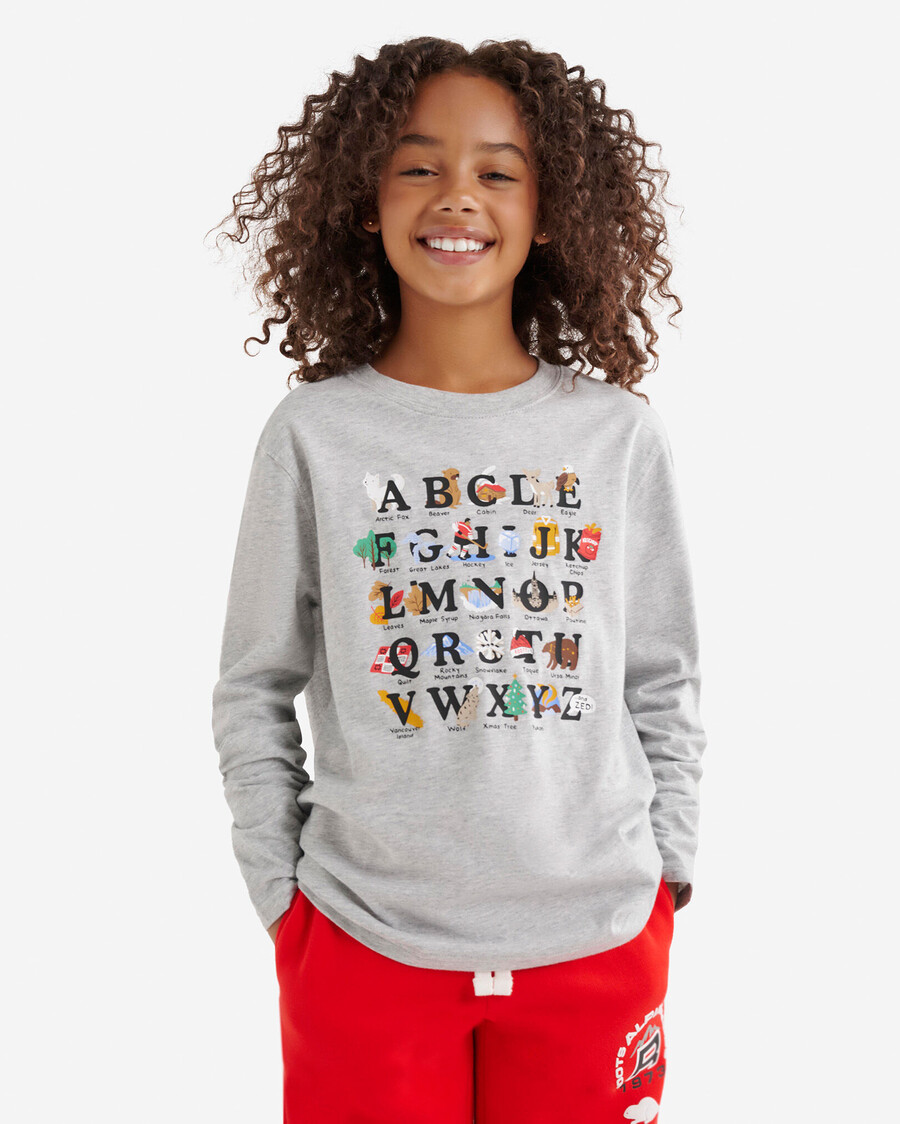 camiseta infantil abc de canadá