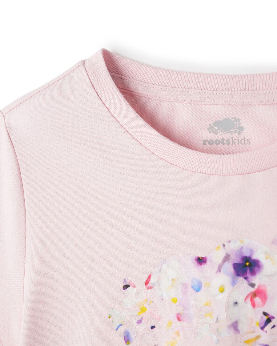 camiseta ajustada petal pop para niños