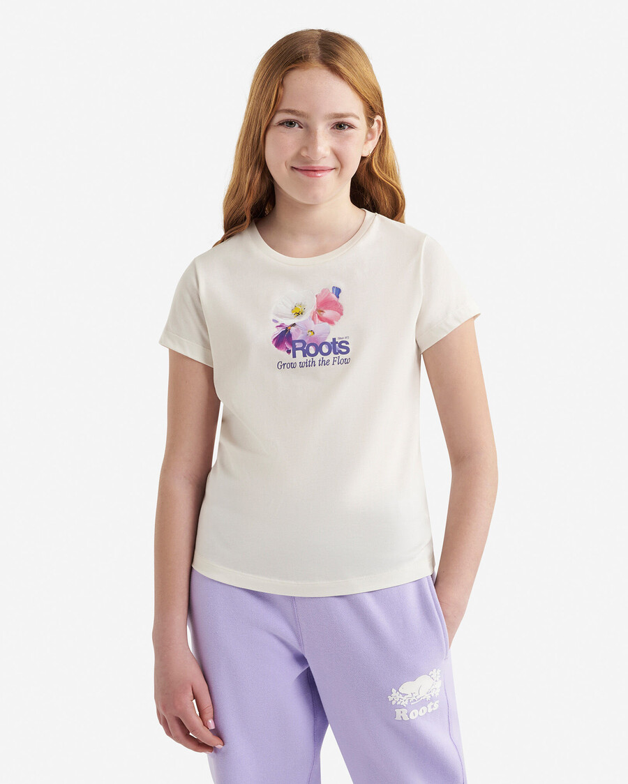 camiseta ajustada petal pop para niños