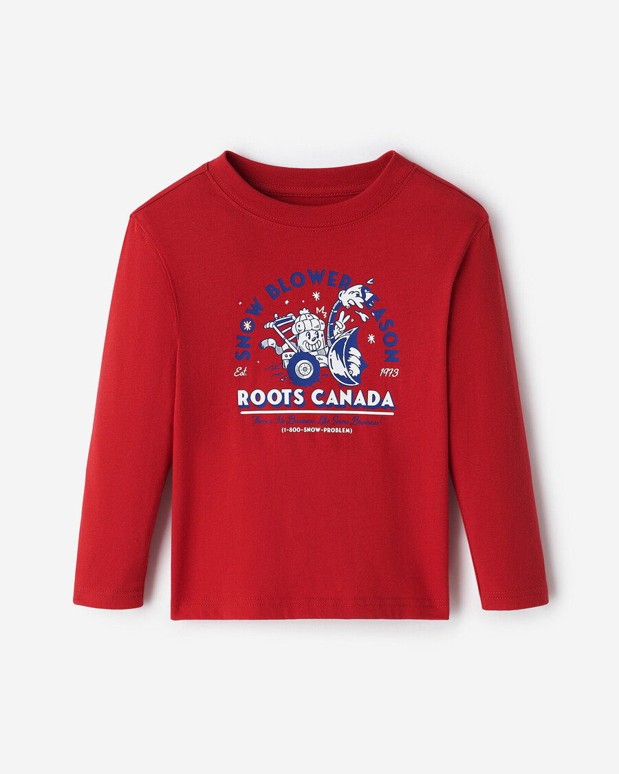 camiseta de la empresa de invierno para niños pequeños