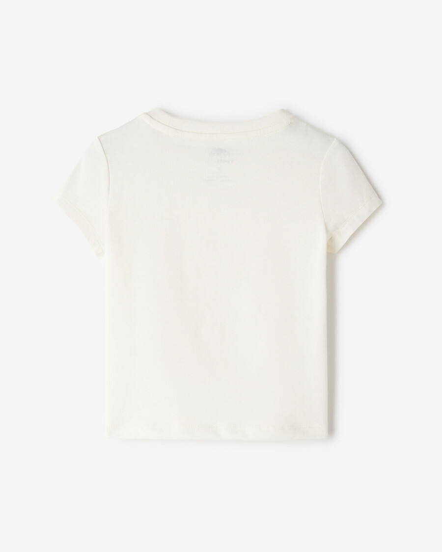 camiseta ajustada con estampado de pétalos para niños pequeños
