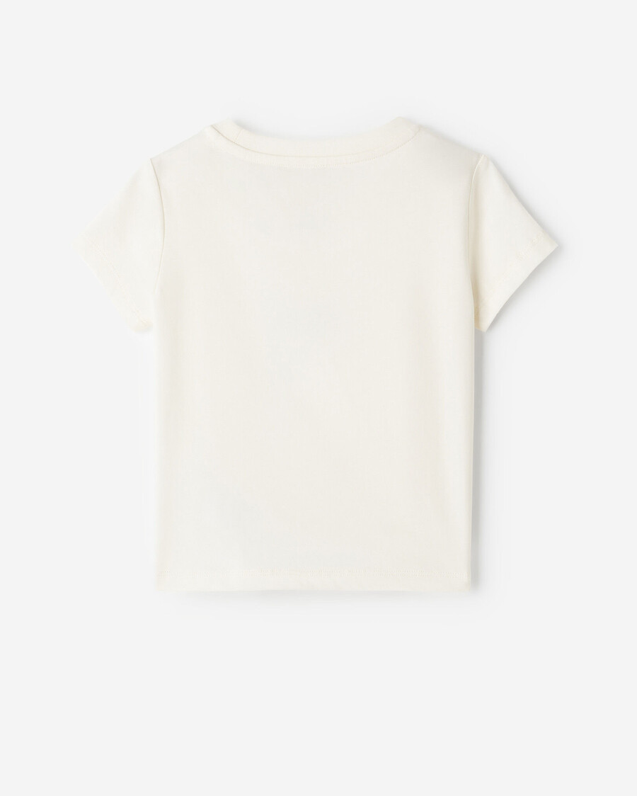 camiseta ajustada con estampado de pétalos para niños pequeños