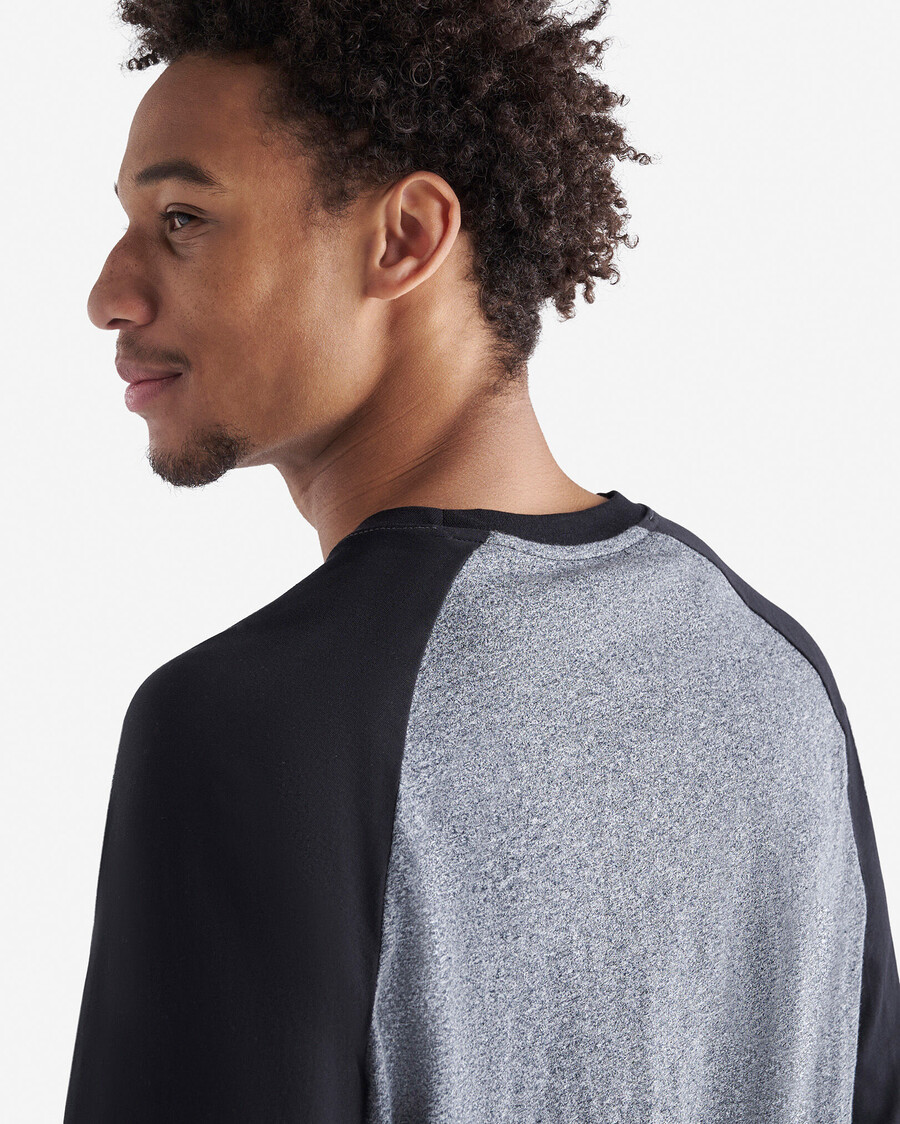 camiseta de manga larga raglán a cuadros cooper para hombre