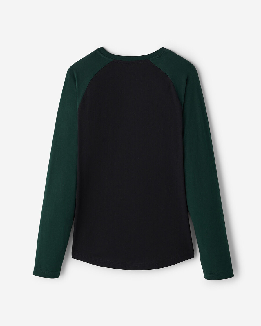 camiseta de manga larga raglán a cuadros cooper para hombre