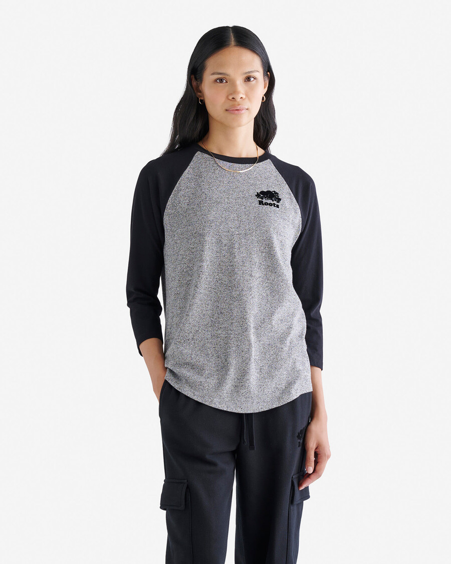 camiseta de béisbol orgánica cooper para mujer
