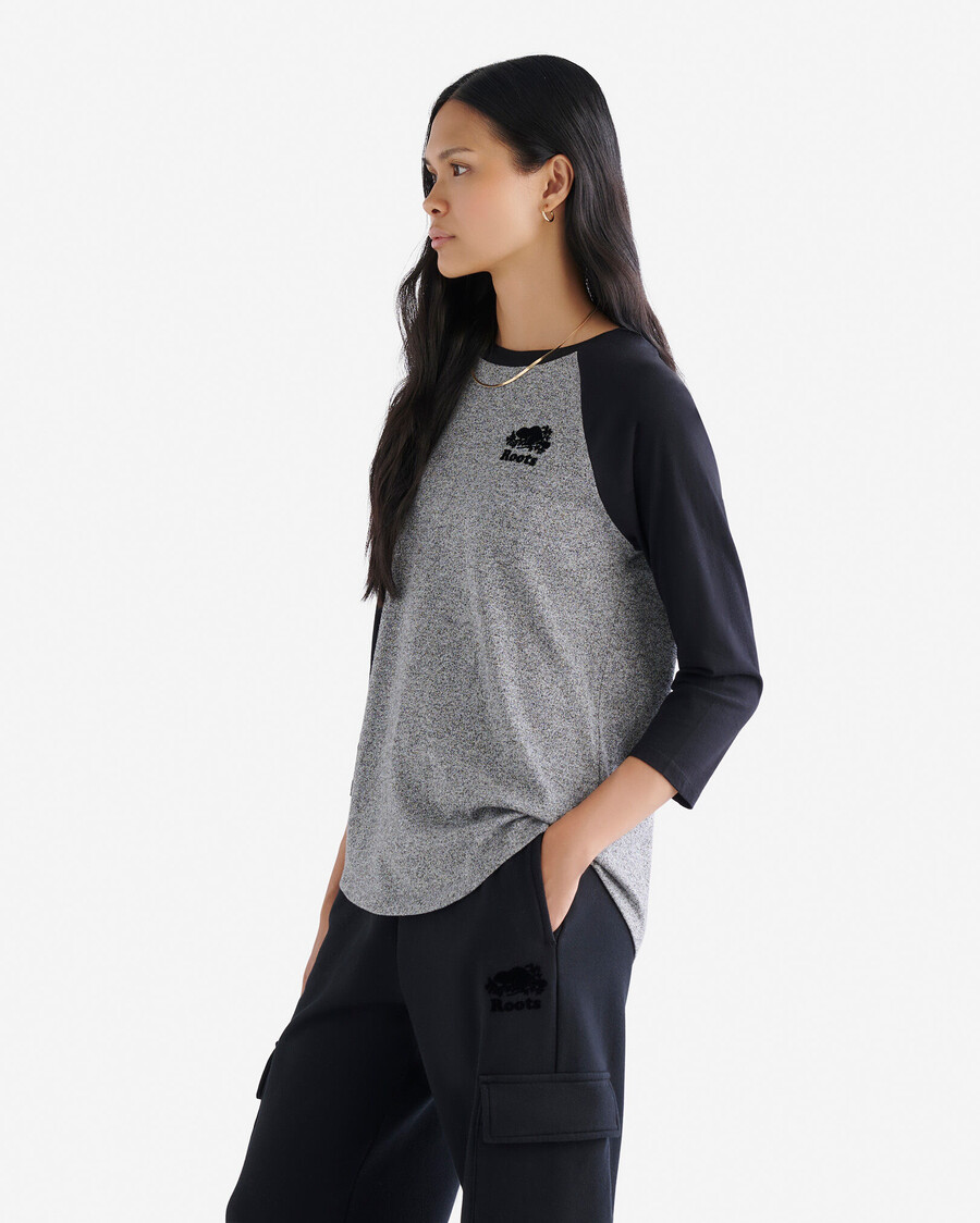 camiseta de béisbol orgánica cooper para mujer
