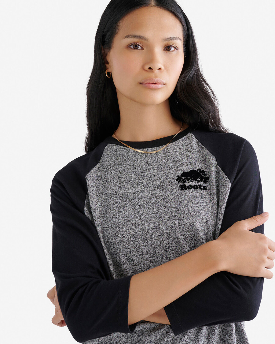 camiseta de béisbol orgánica cooper para mujer