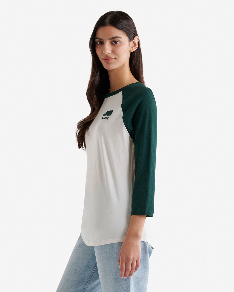 camiseta de béisbol orgánica cooper para mujer