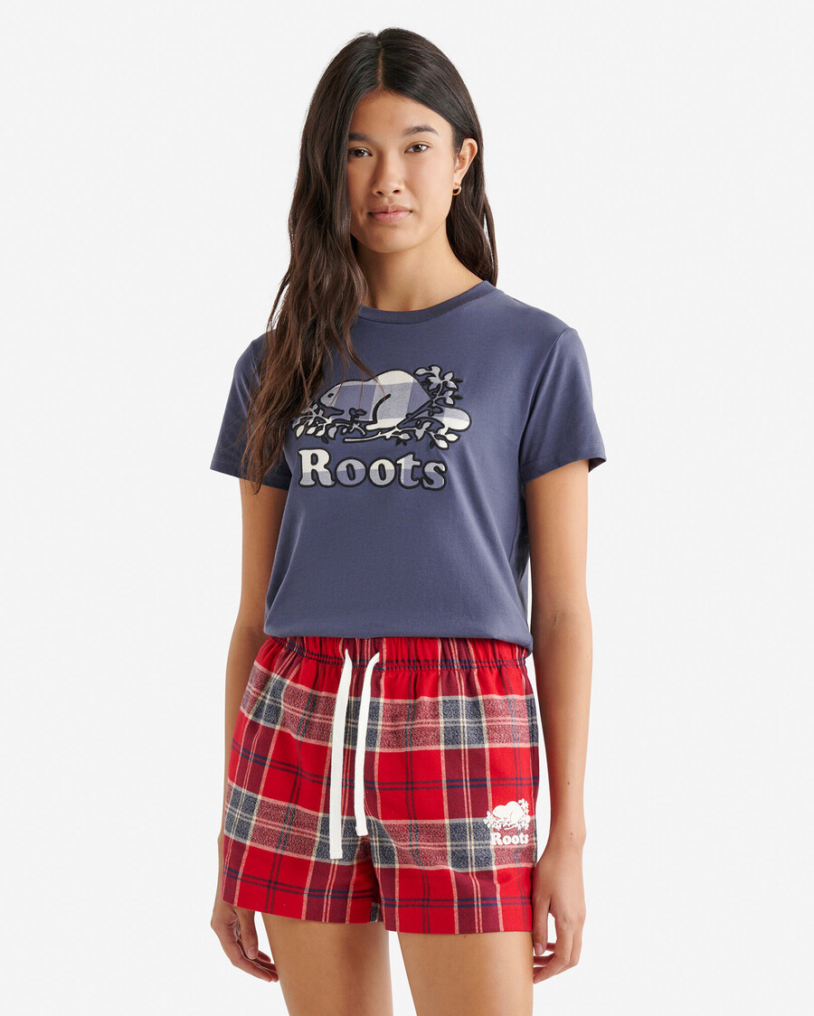 camiseta a cuadros cooper para mujer