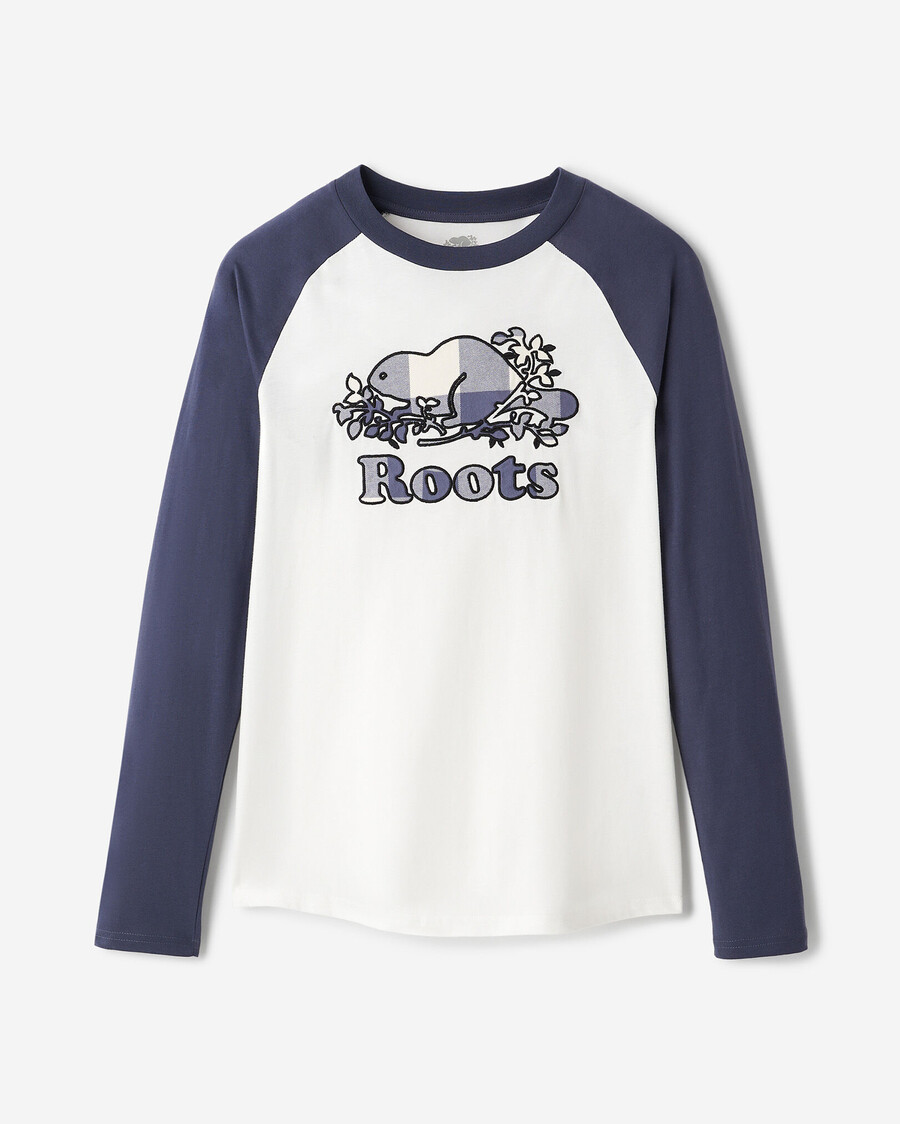 camiseta de manga larga a cuadros cooper para mujer
