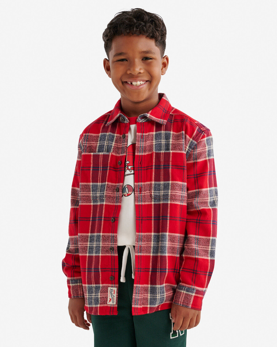 camisa tidings a cuadros para niños