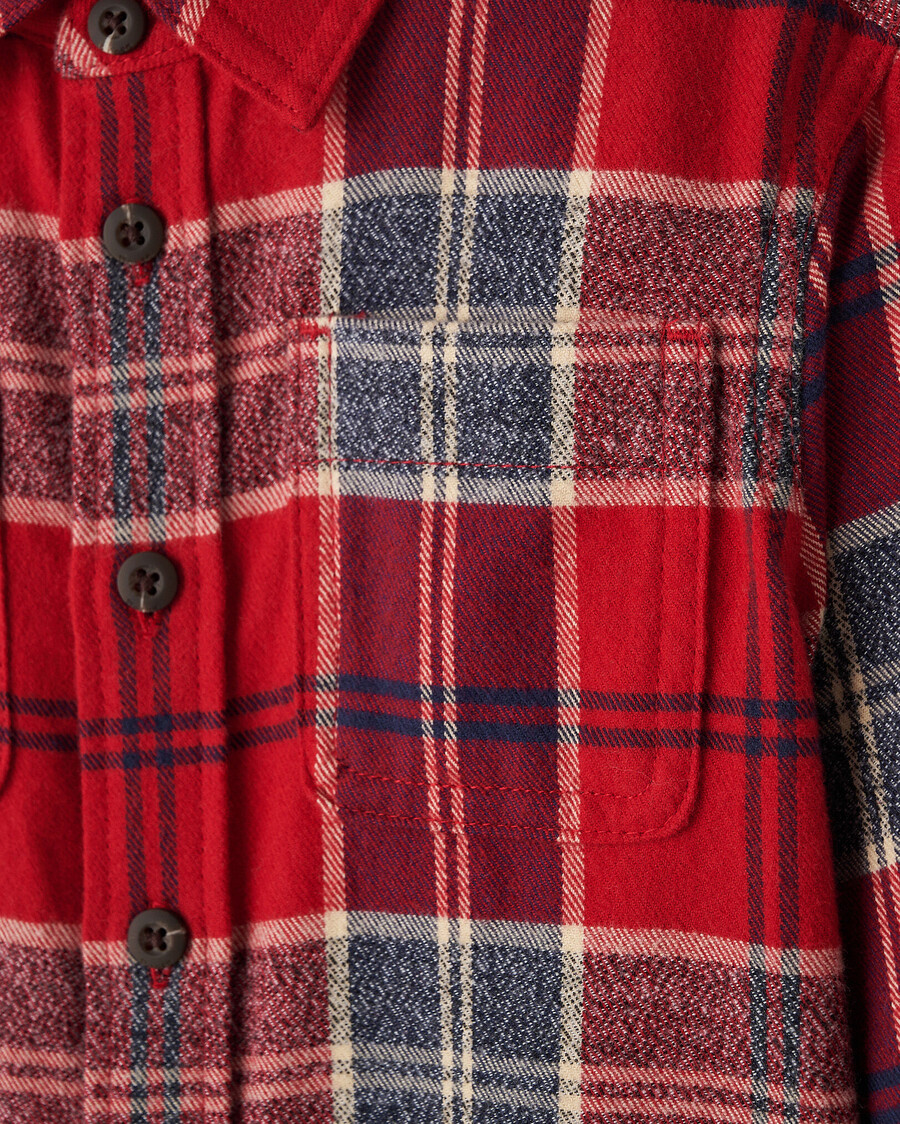 camisa tidings a cuadros para niños pequeños