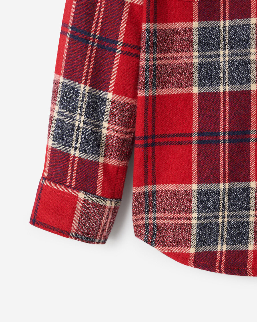 camisa tidings a cuadros para niños pequeños