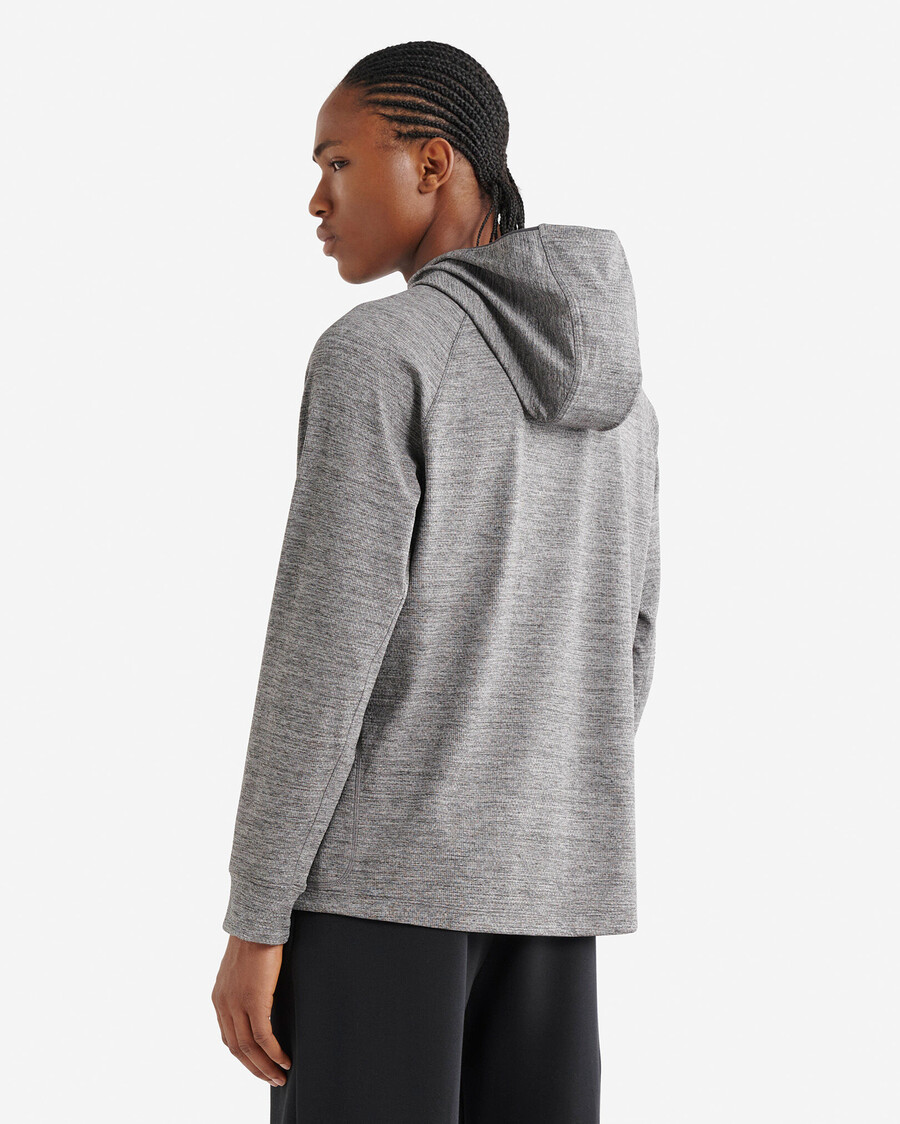 sudadera con capucha texturizada activa con media cremallera