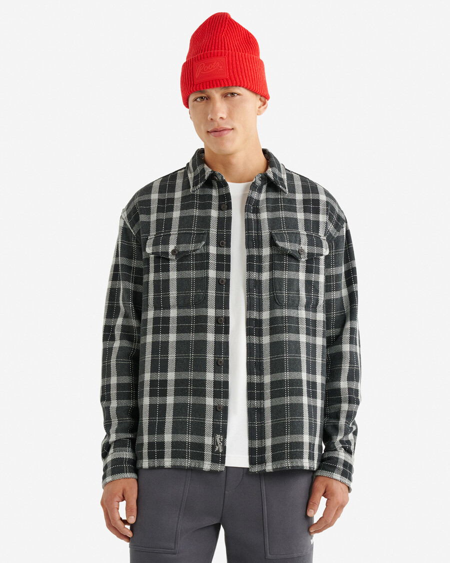 camisa relajada de sarga de ciprés