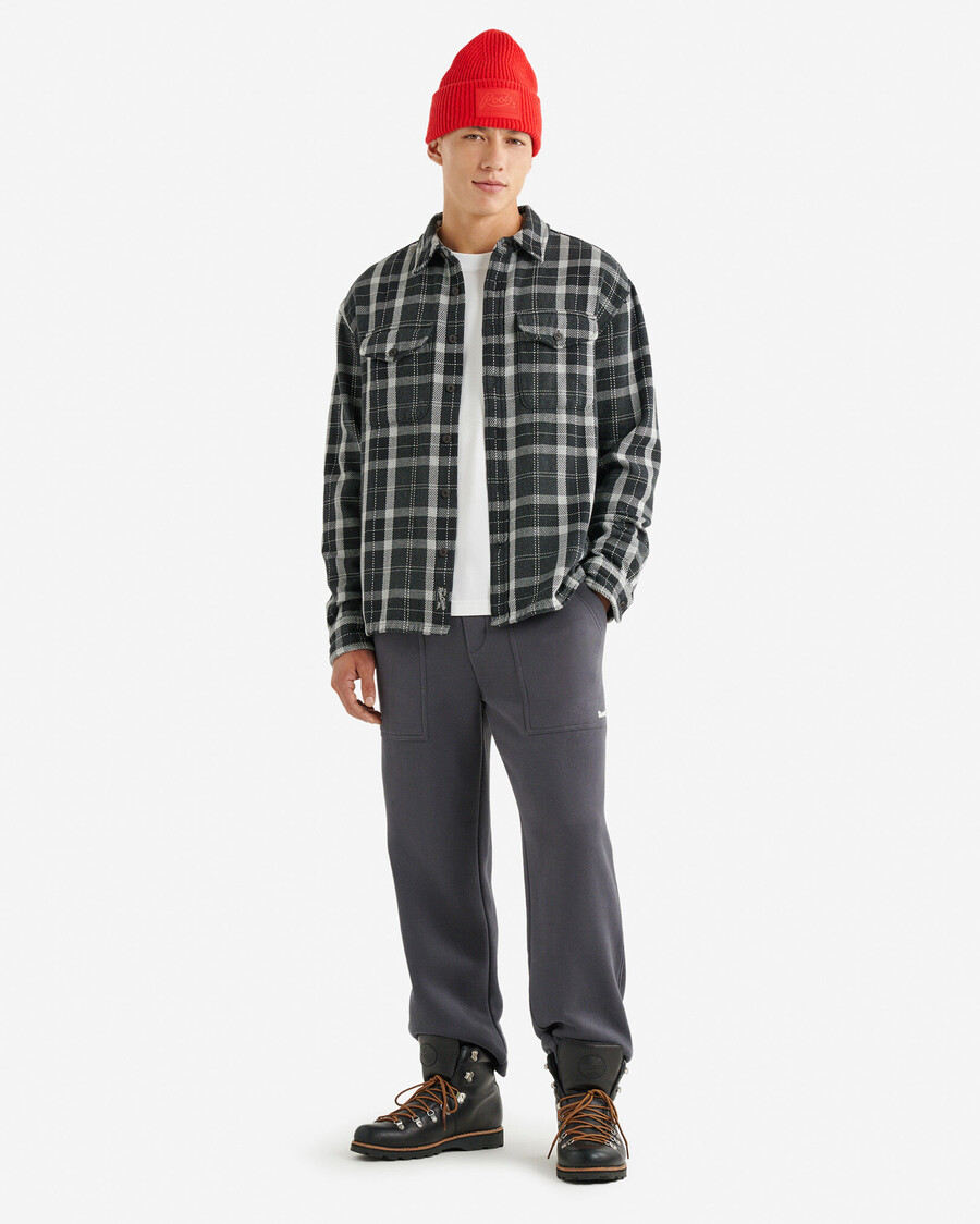 camisa relajada de sarga de ciprés
